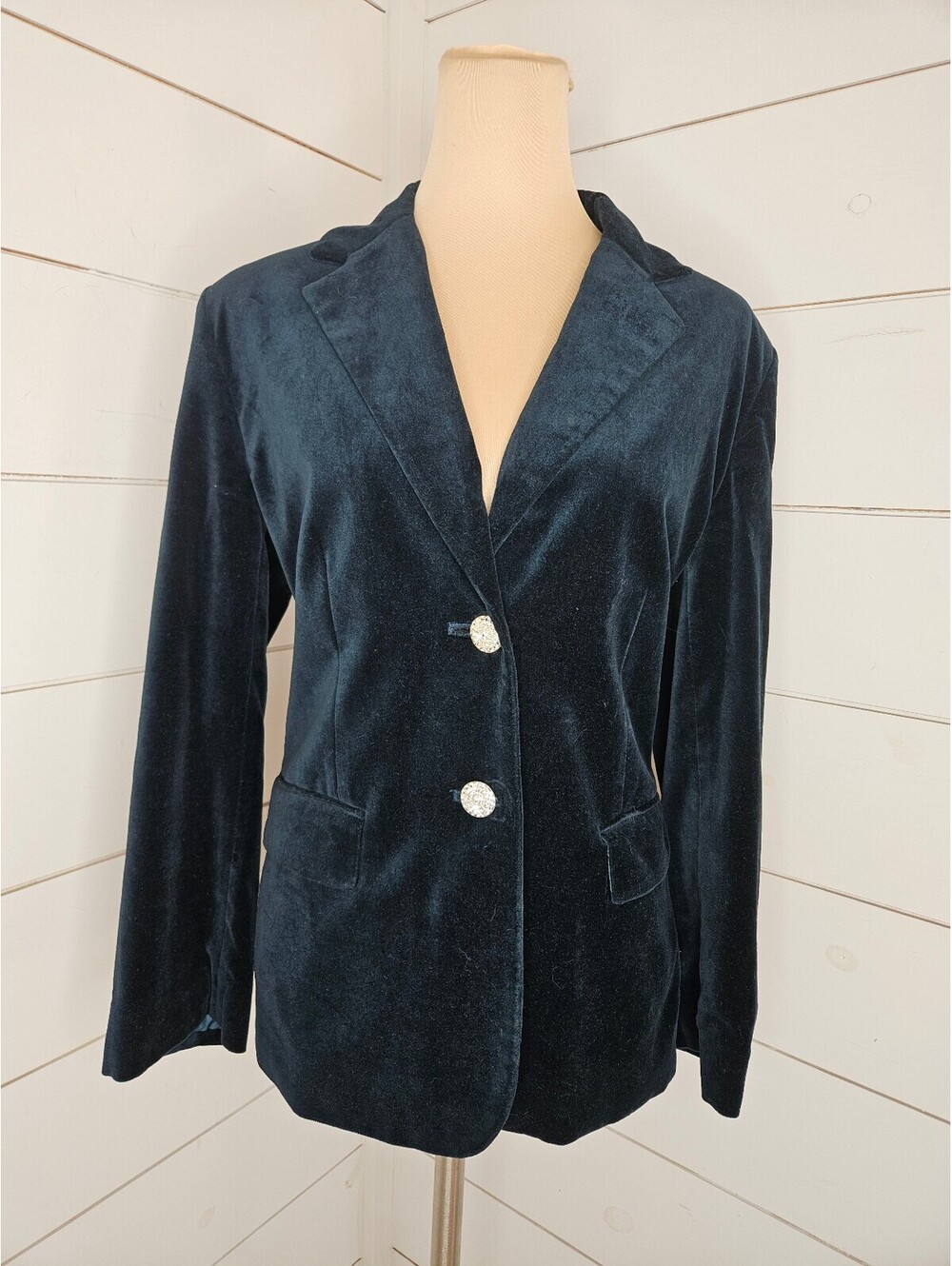 Judith Hart Collection size 12 blue velvet blazer